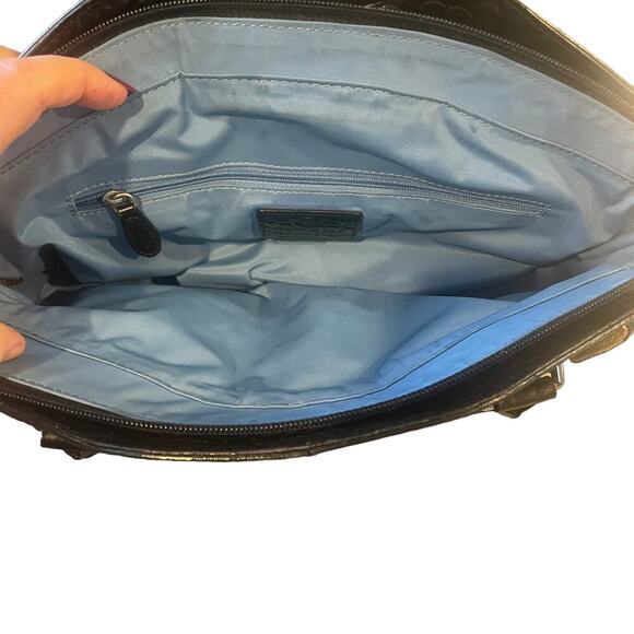 Cole Haan Amanda Straw and Leather Handbag - Picture 8 of 12